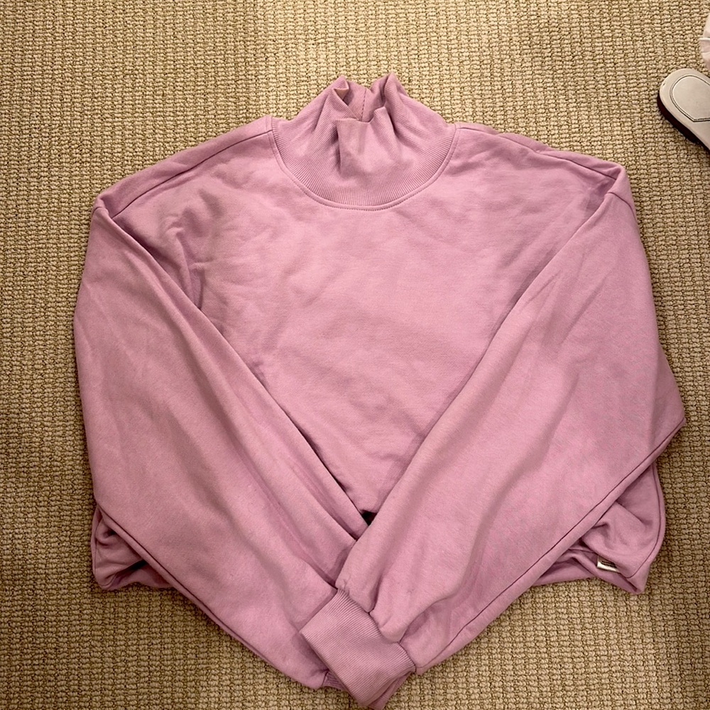 Lilac Anthropologie mock neck sweatshirt